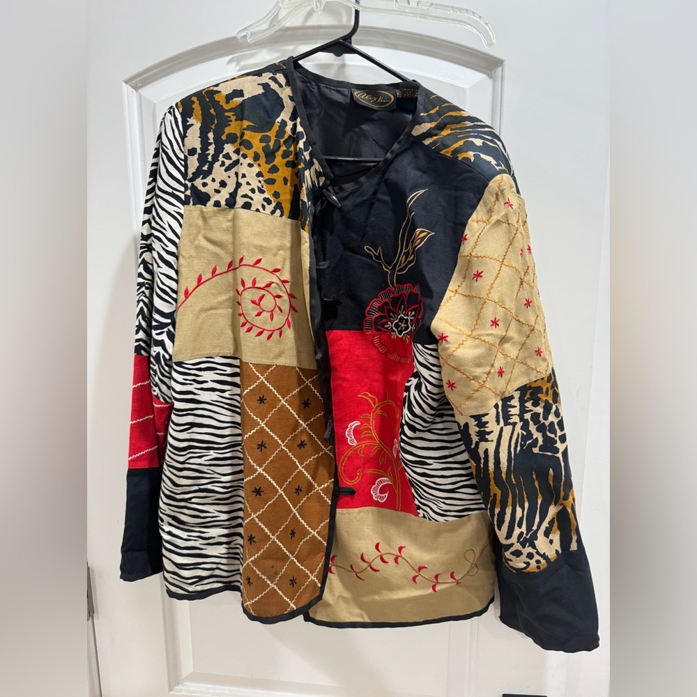 Alex Kim Multicolor Patchwork Blazer